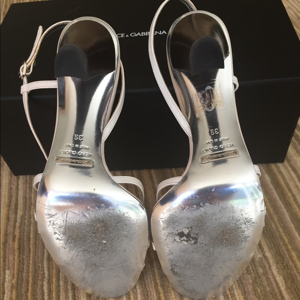 FINAL SALE 🏷️ Dolce & Gabbana Patent Leather Strappy Heels Sz. 9 - Picture 4 of 7
